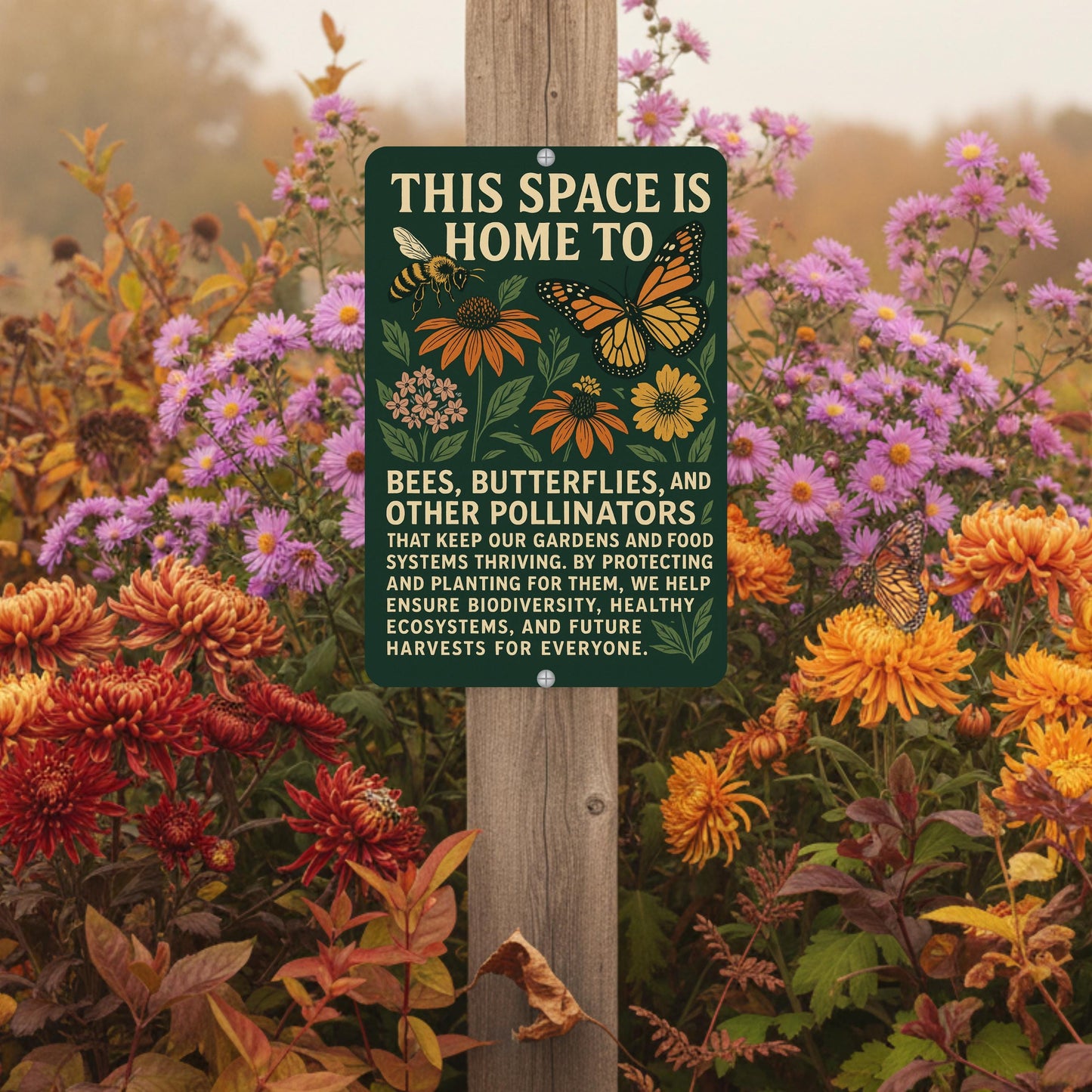 Native Plant Pollinator Habitat Sign