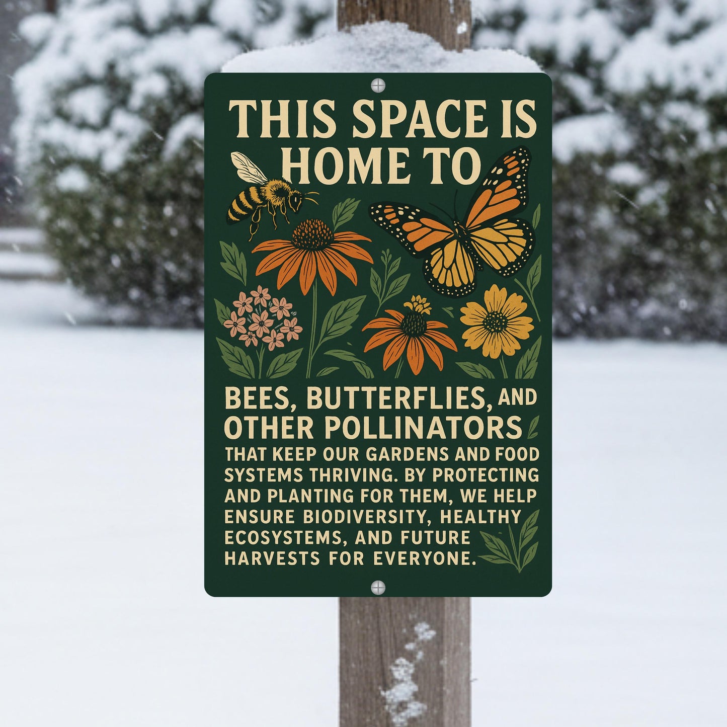 Native Plant Pollinator Habitat Sign