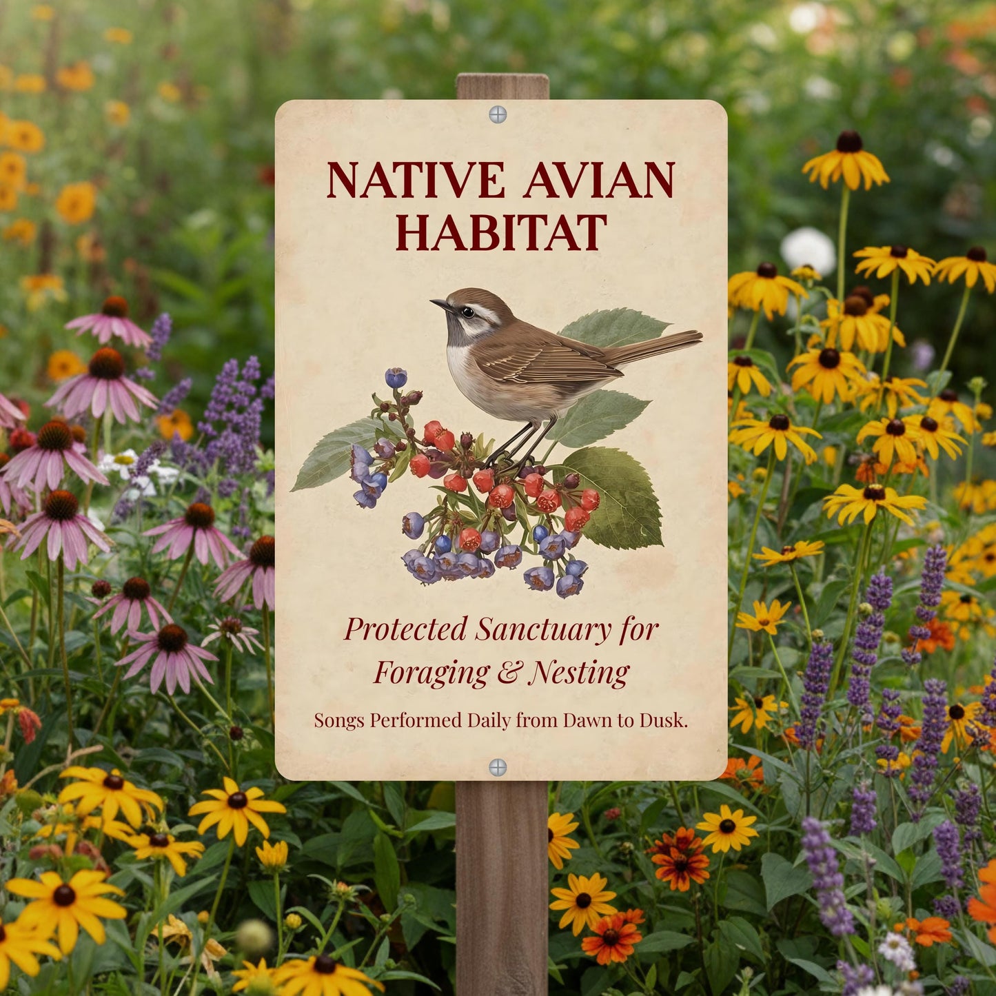 Native Avian Habitat Sign