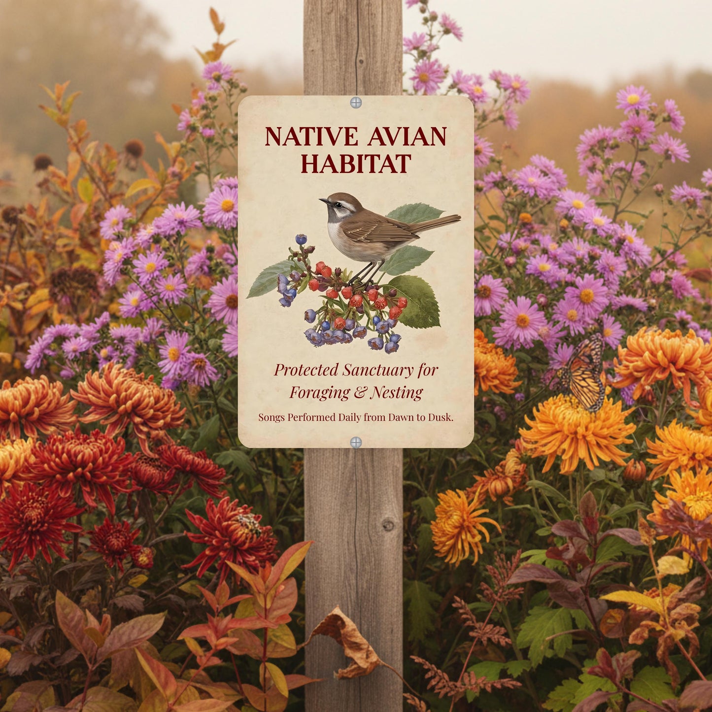 Native Avian Habitat Sign