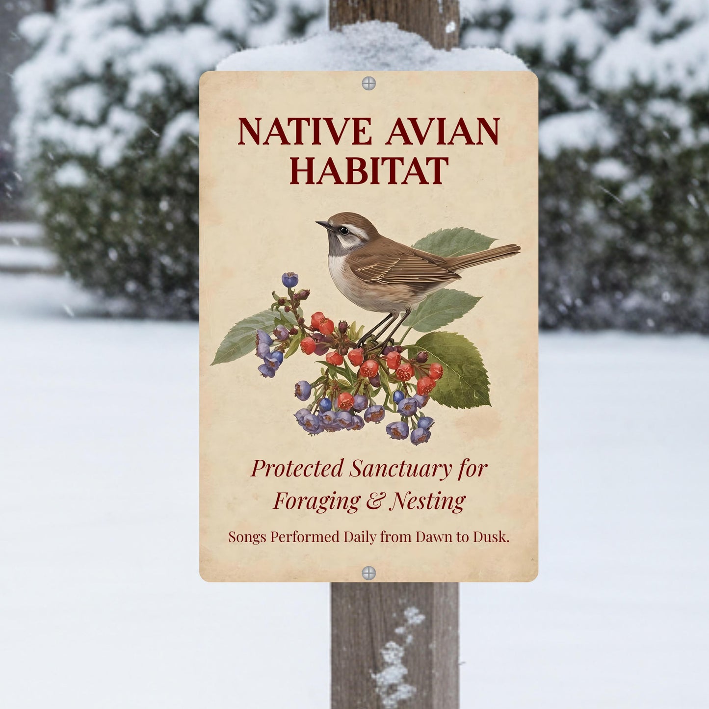 Native Avian Habitat Sign