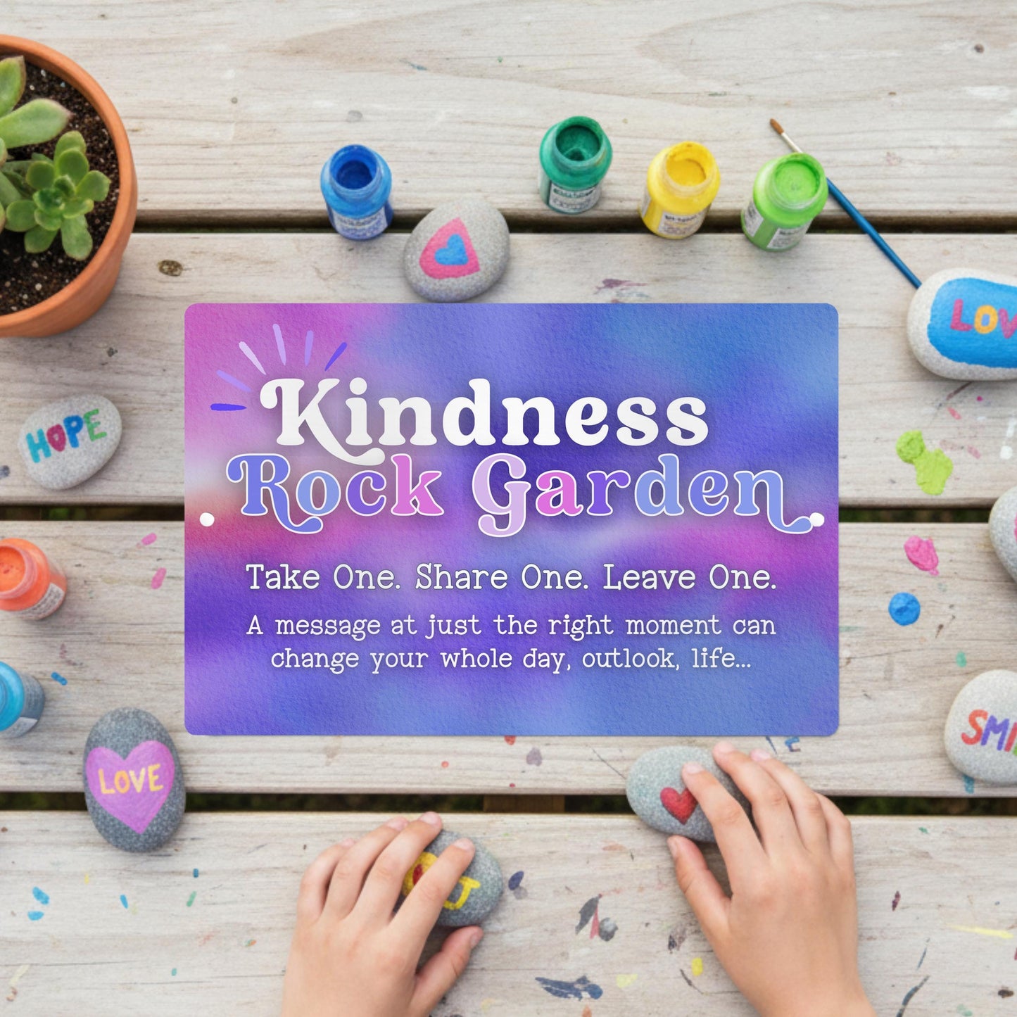 Kindness Rock Garden Sign