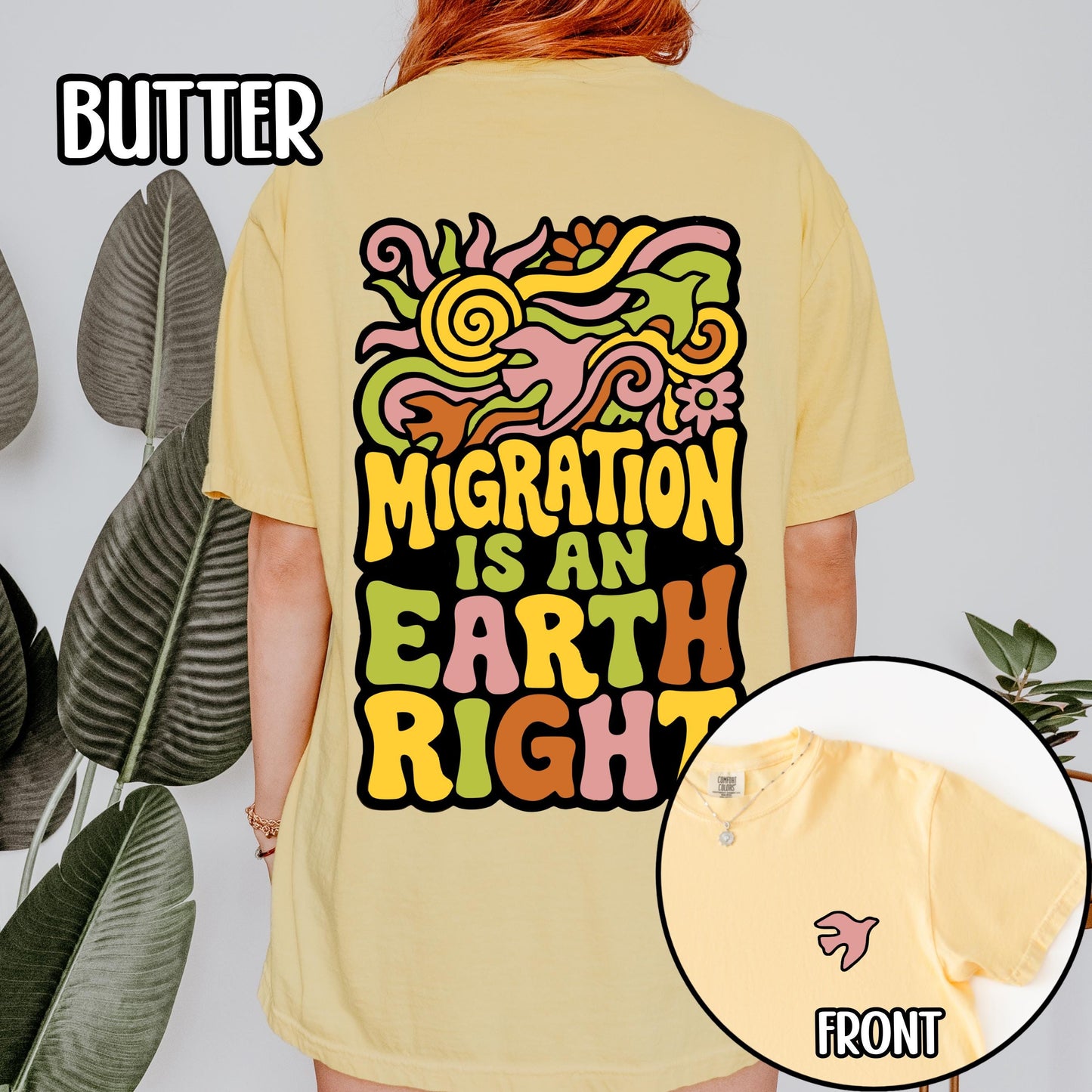 Migration Is An Earth Right Retro Shirt, Pro Immigrant Anti Ice Shirt, Gift for Birders