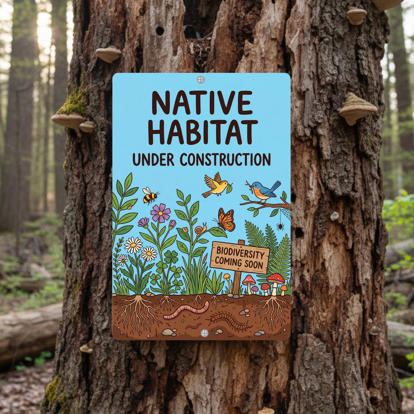 Native Habitat Under Construction Sign