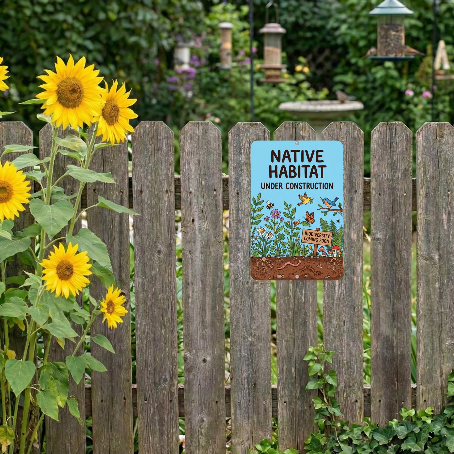Native Habitat Under Construction Sign