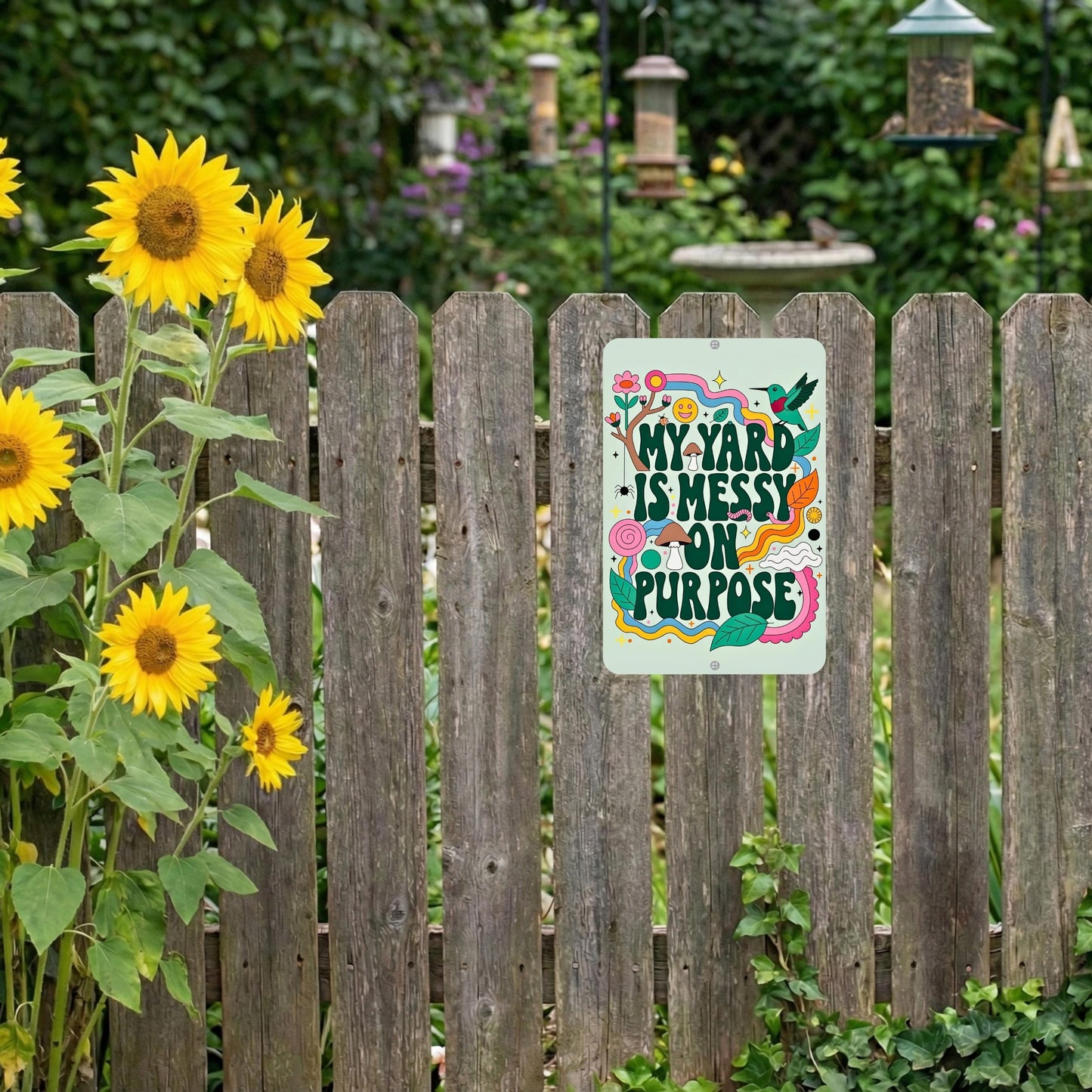 Messy On Purpose Pollinator Habitat Sign