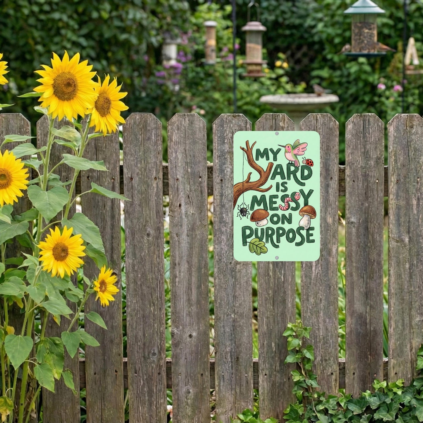 Messy On Purpose Pollinator Habitat Sign