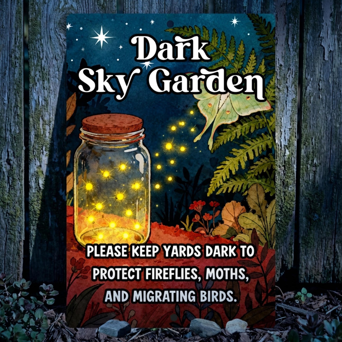 Dark Sky Garden Sign
