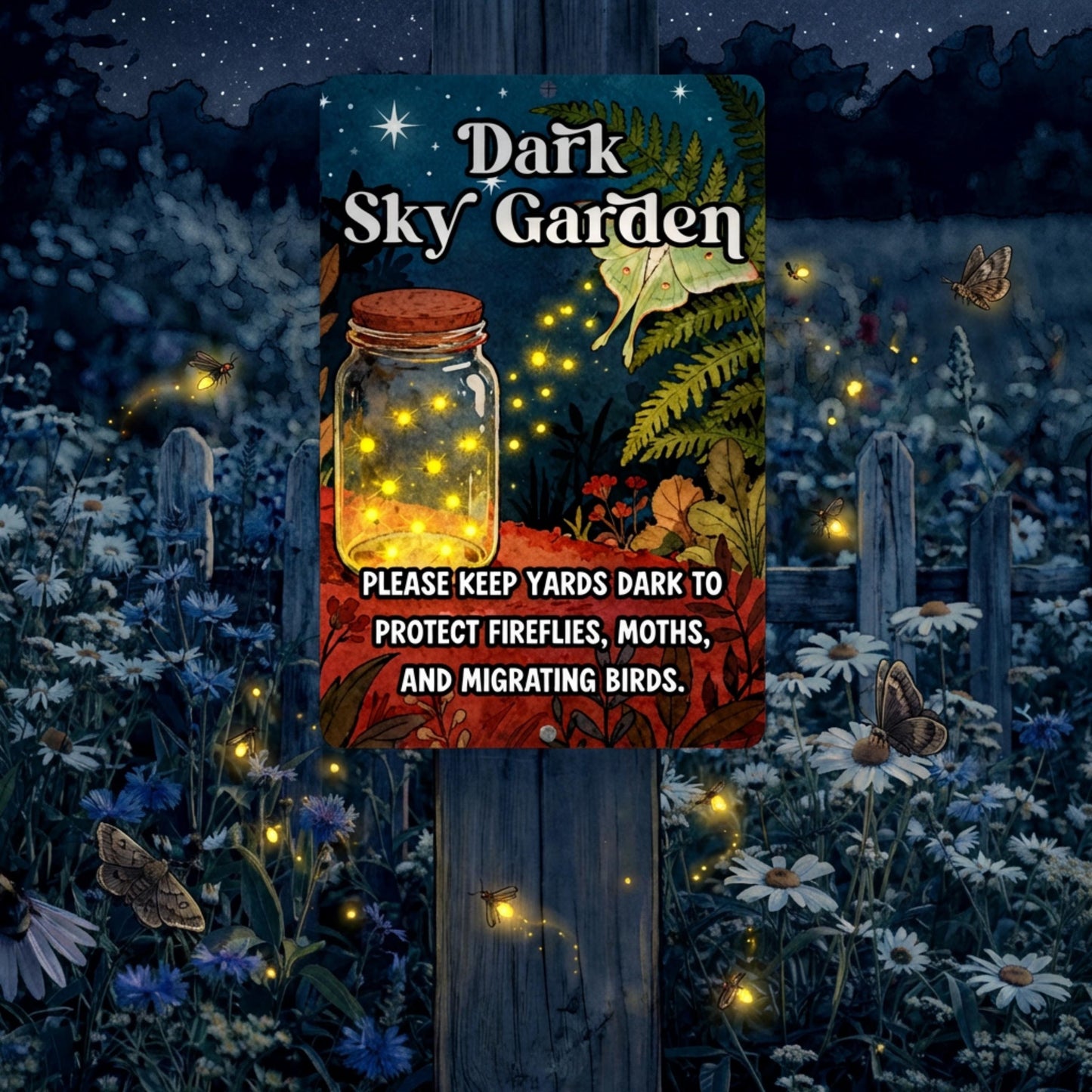 Dark Sky Garden Sign