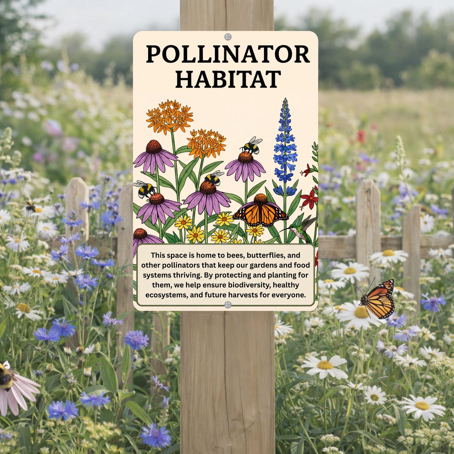 Native Plant Pollinator Habitat Sign