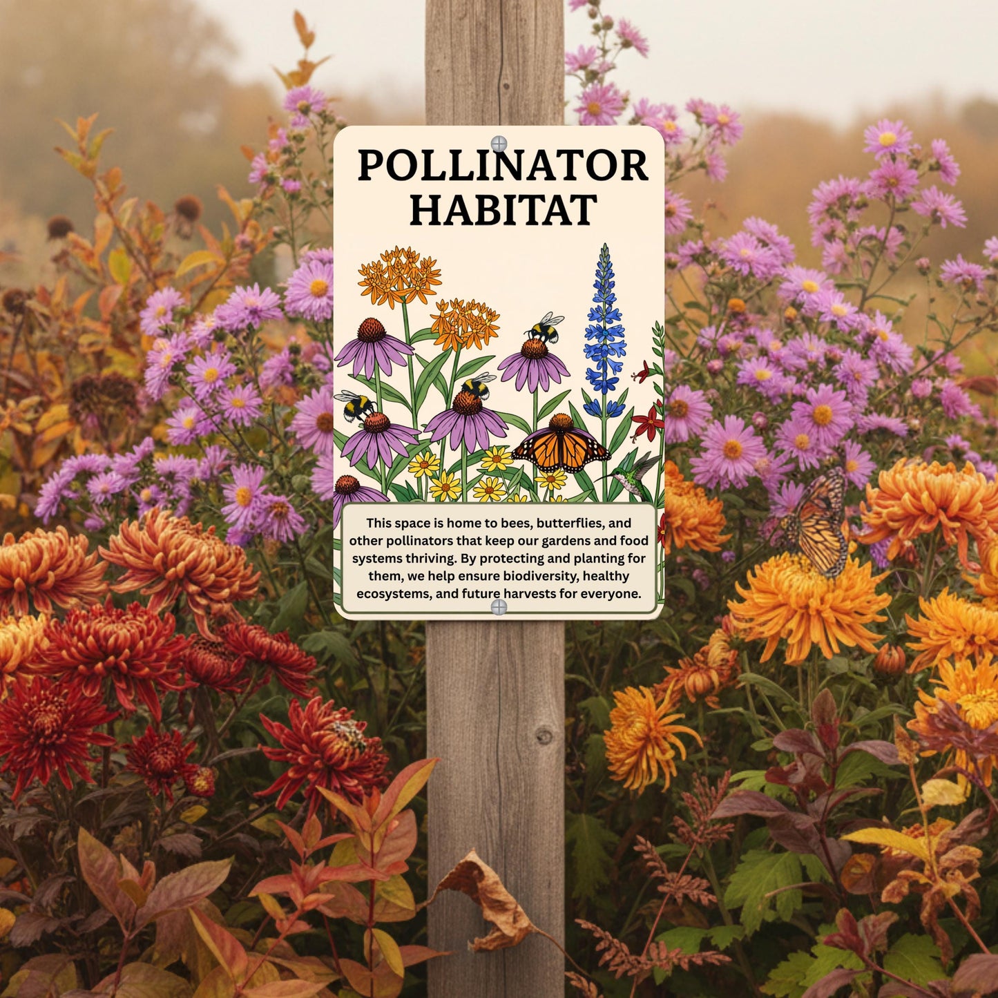 Native Plant Pollinator Habitat Sign