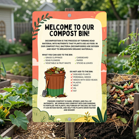 Compost Bin Garden Sign