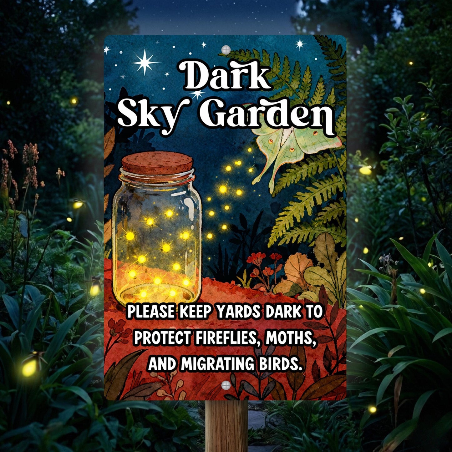 Dark Sky Garden Sign