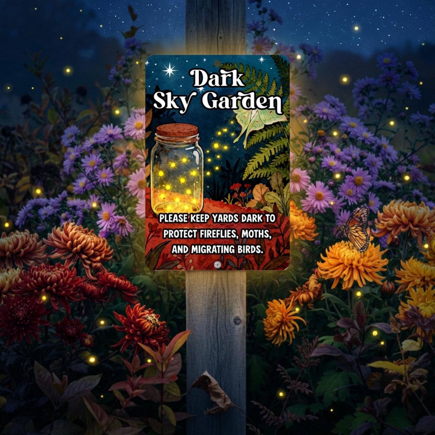 Dark Sky Garden Sign
