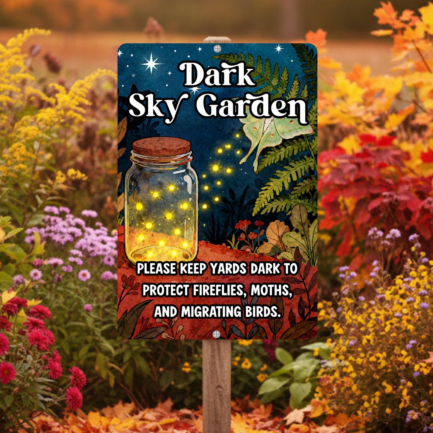 Dark Sky Garden Sign