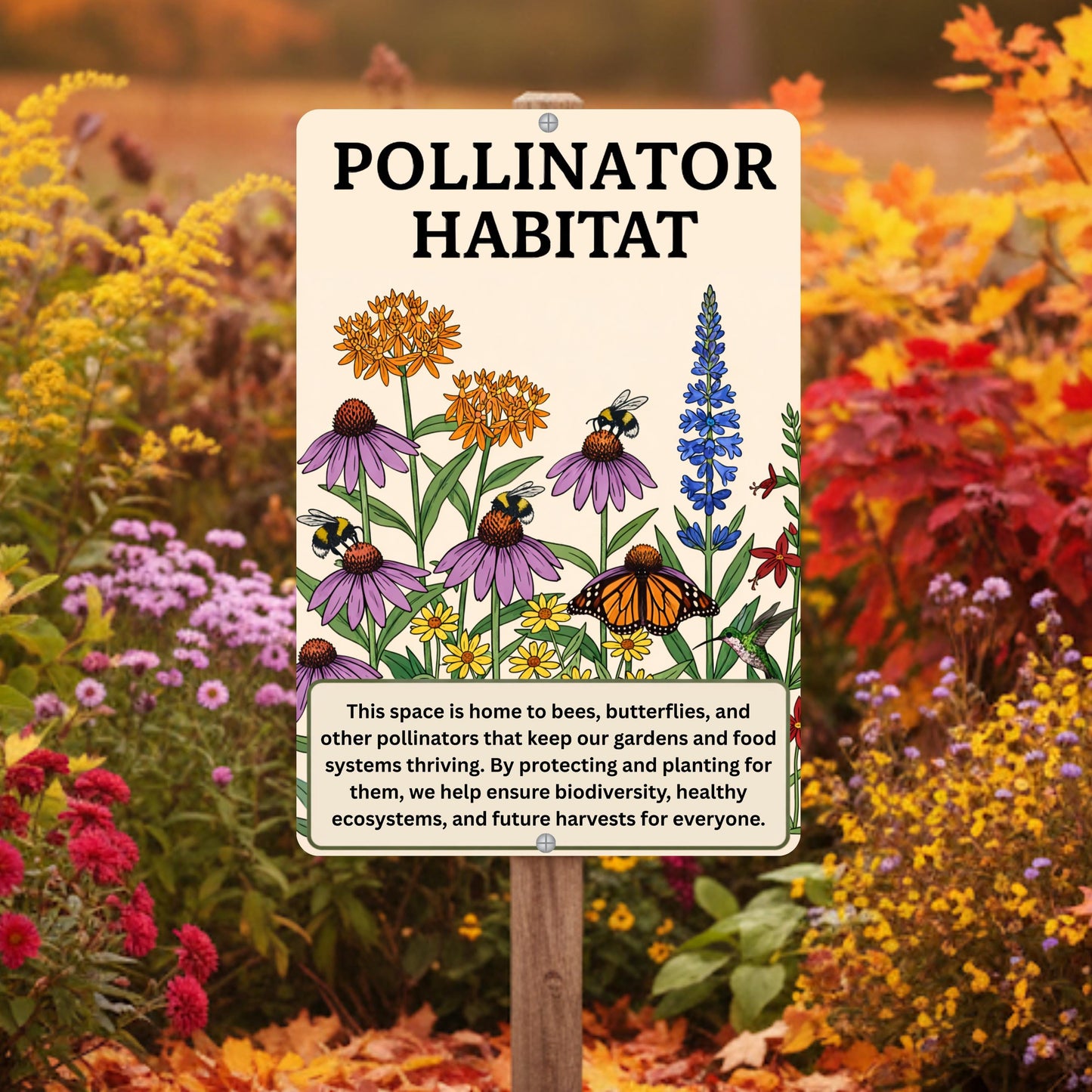 Native Plant Pollinator Habitat Sign