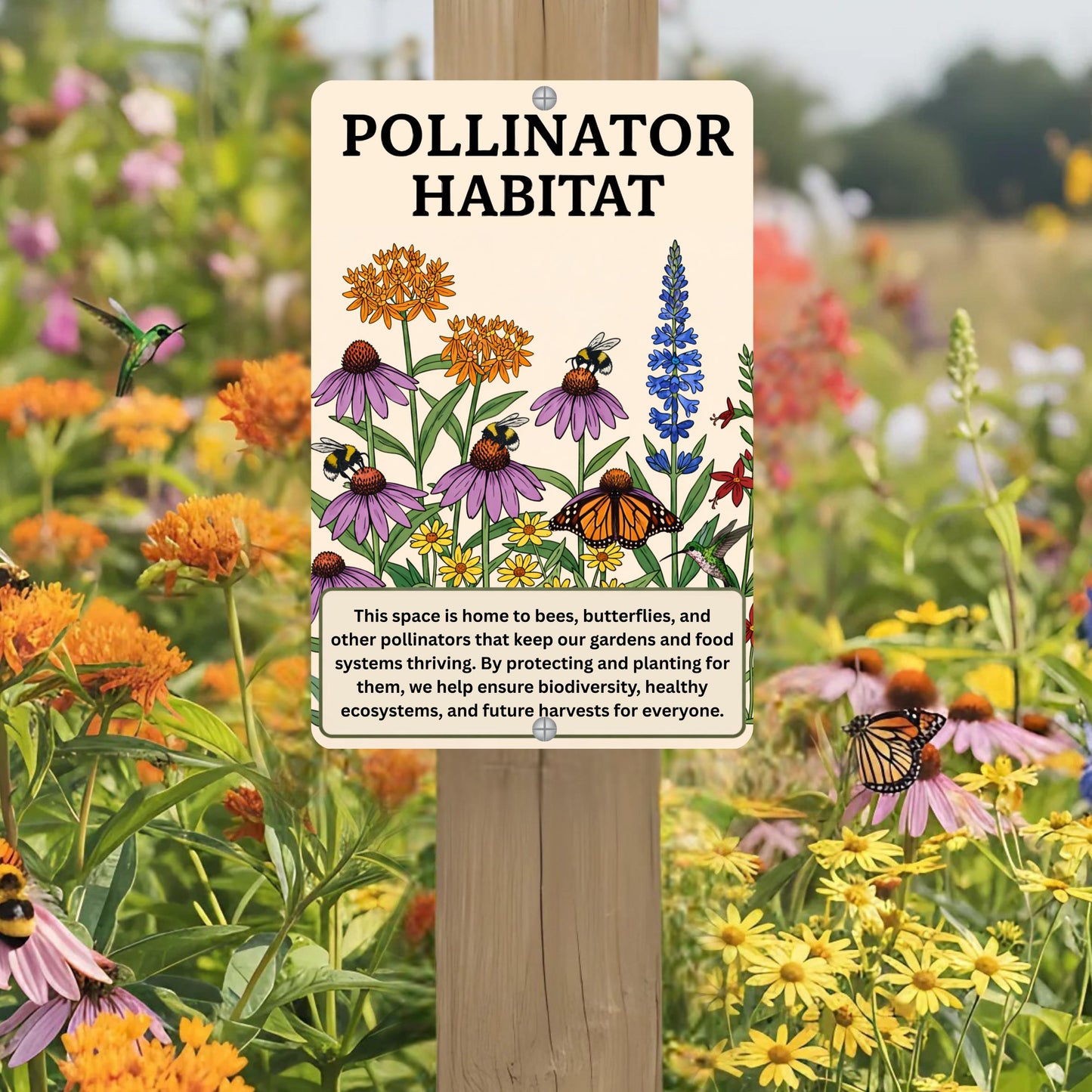 Native Plant Pollinator Habitat Sign