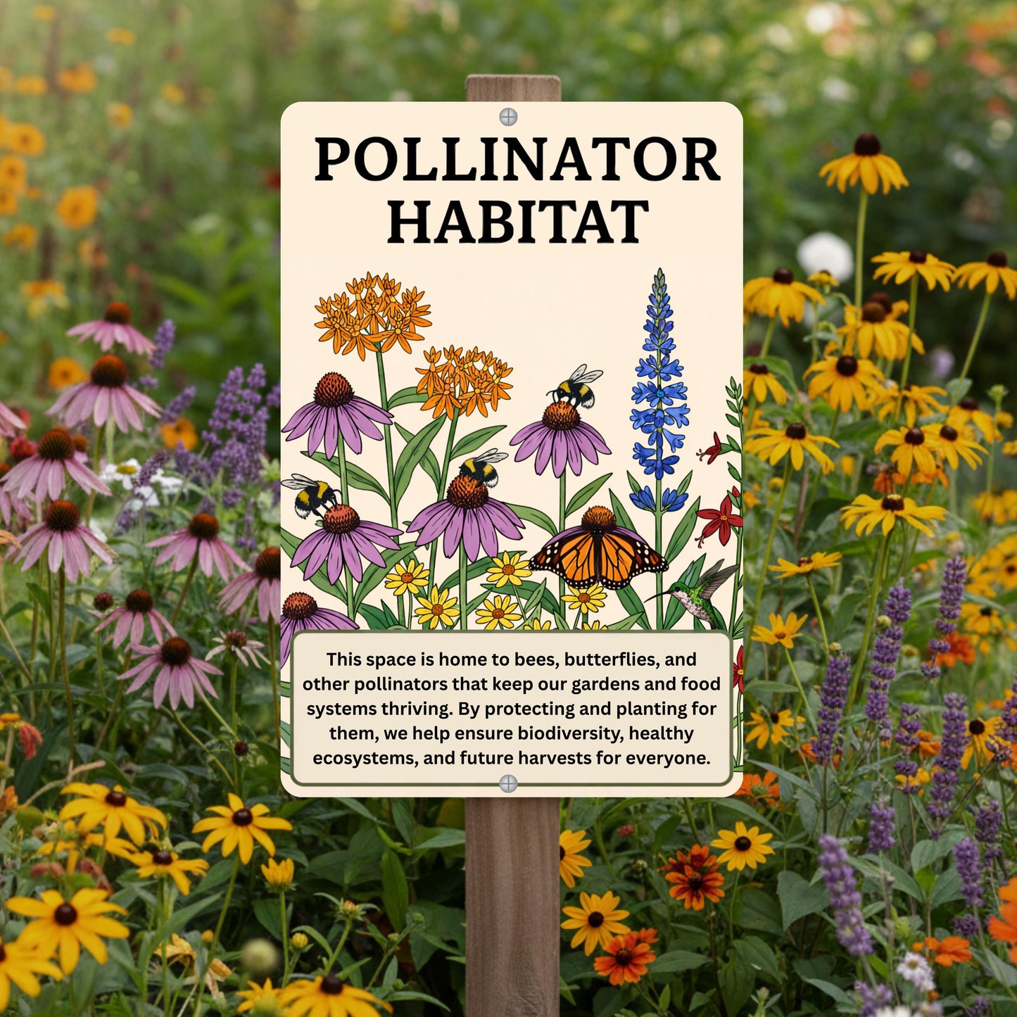 Native Plant Pollinator Habitat Sign