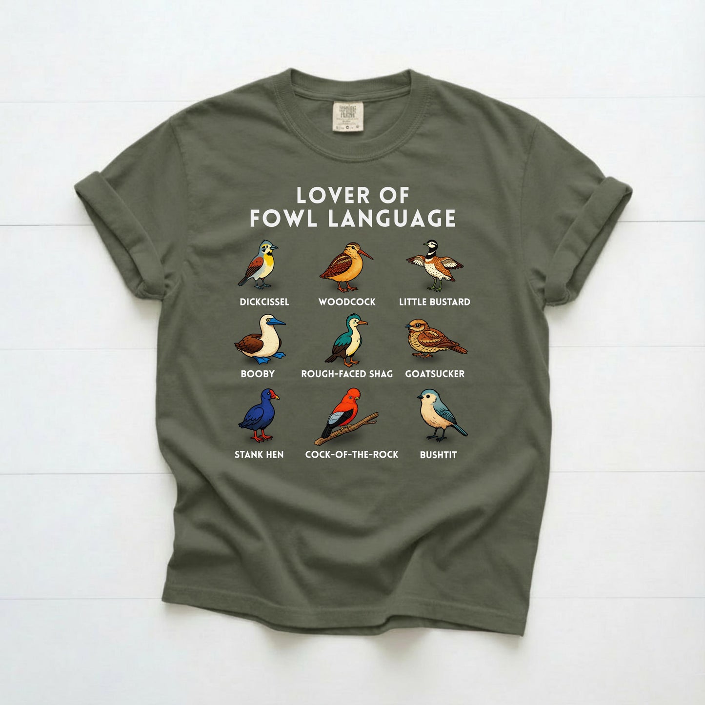 Lover of Fowl Language Birding Shirt, Raunchy T Shirt, Gift for Birders