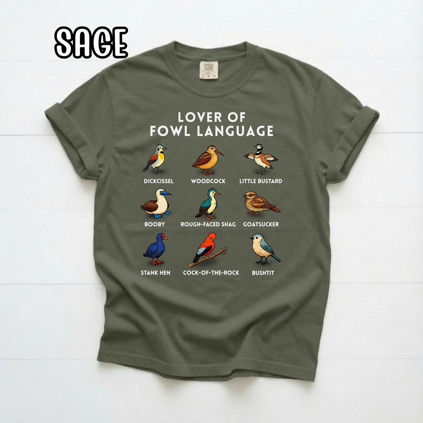 Lover of Fowl Language Birding Shirt, Raunchy T Shirt, Gift for Birders