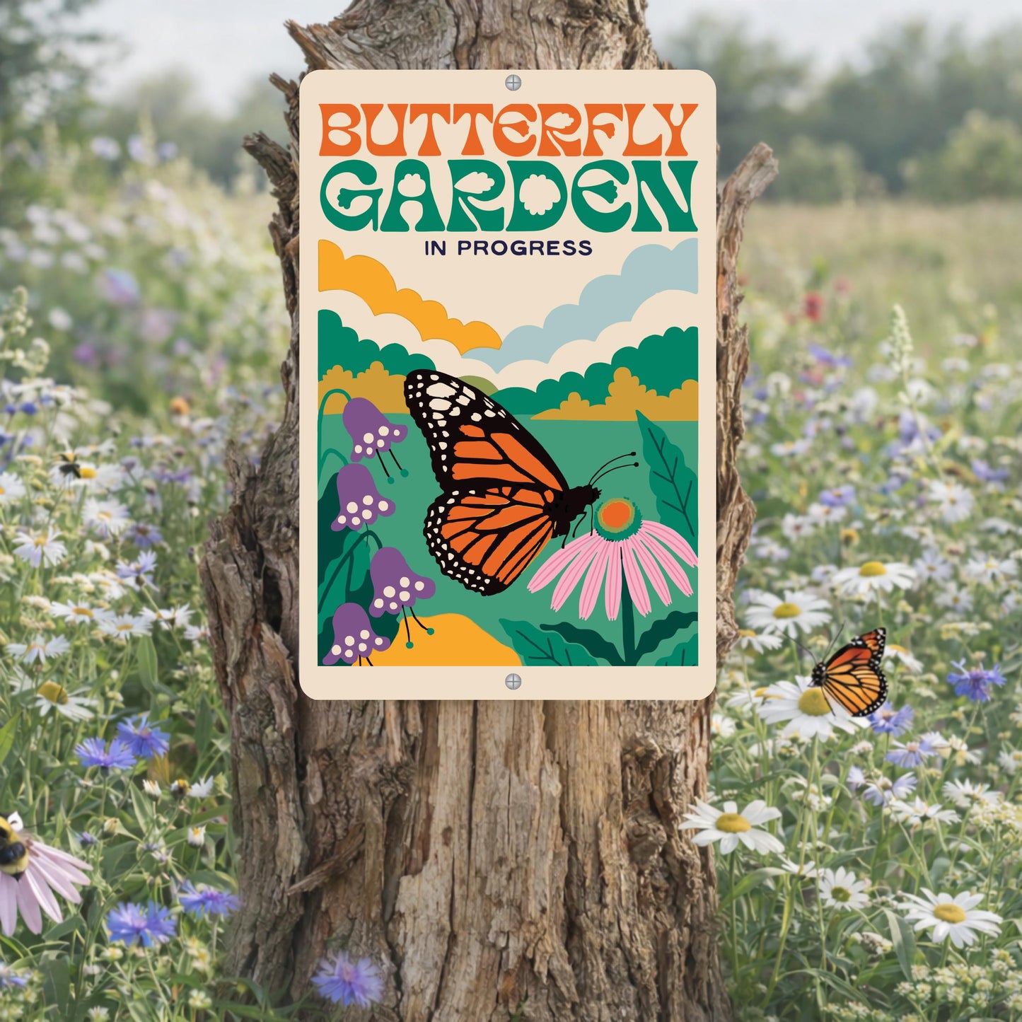 Butterfly Garden In Progress Sign