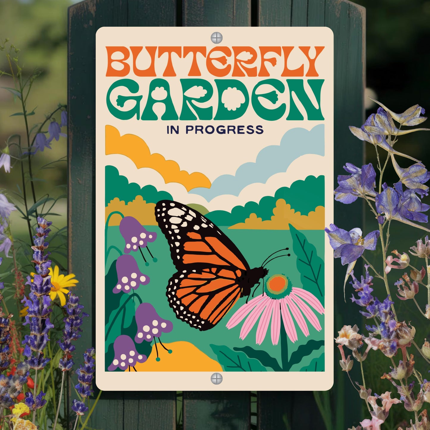 Butterfly Garden In Progress Sign