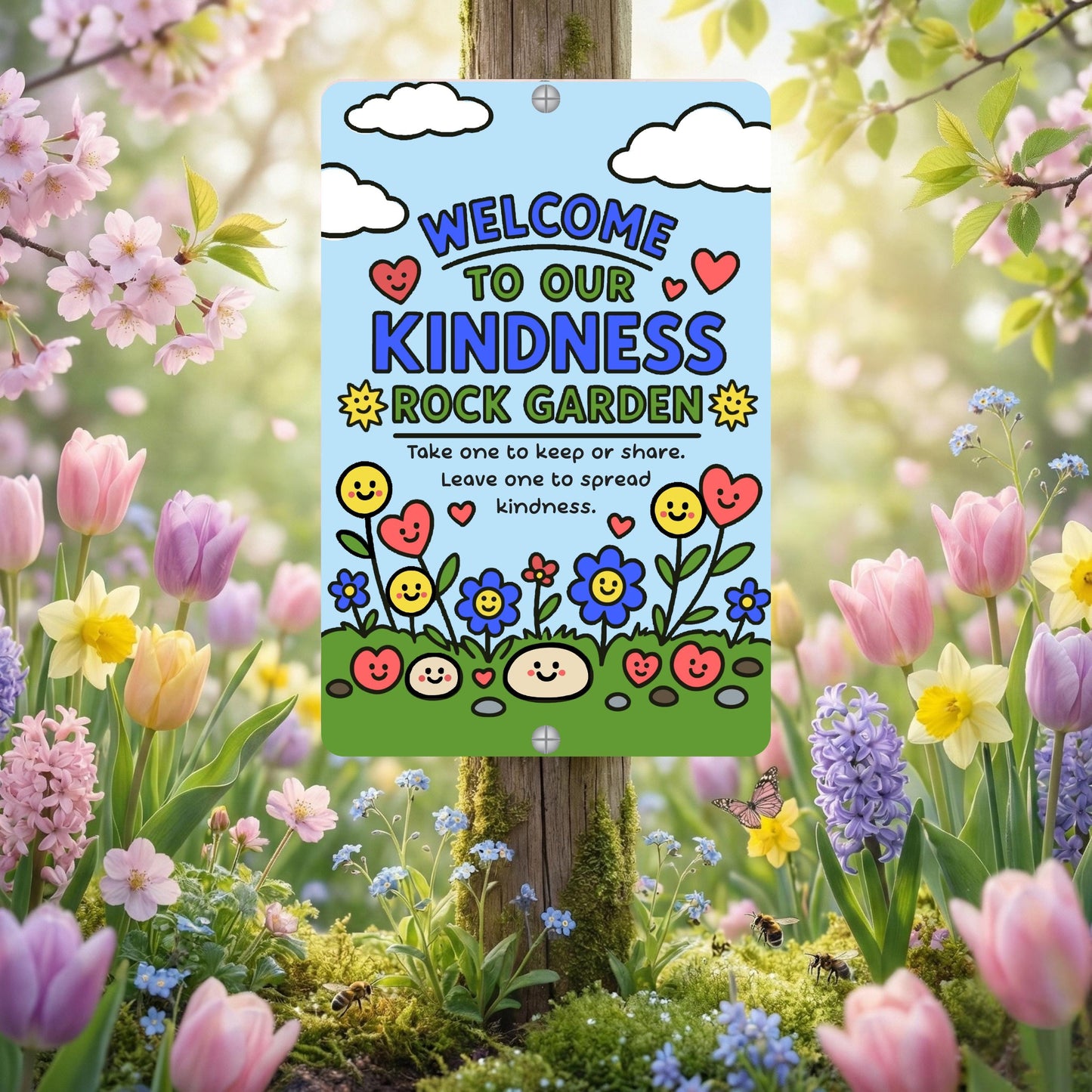 Kindness Rocks Garden Sign