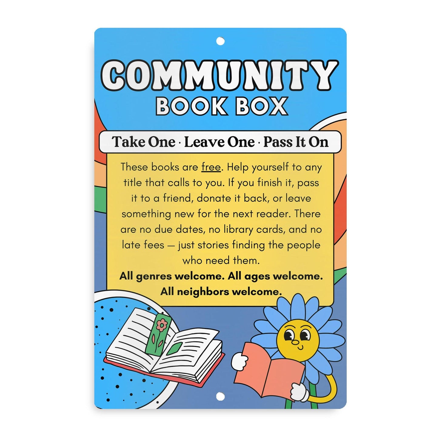 Community Book Box Sign