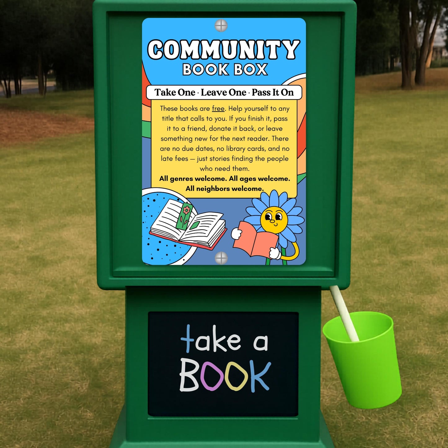 Community Book Box Sign