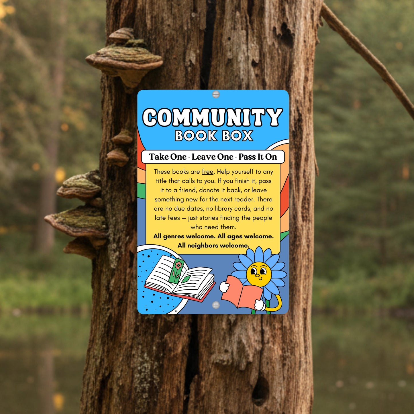 Community Book Box Sign