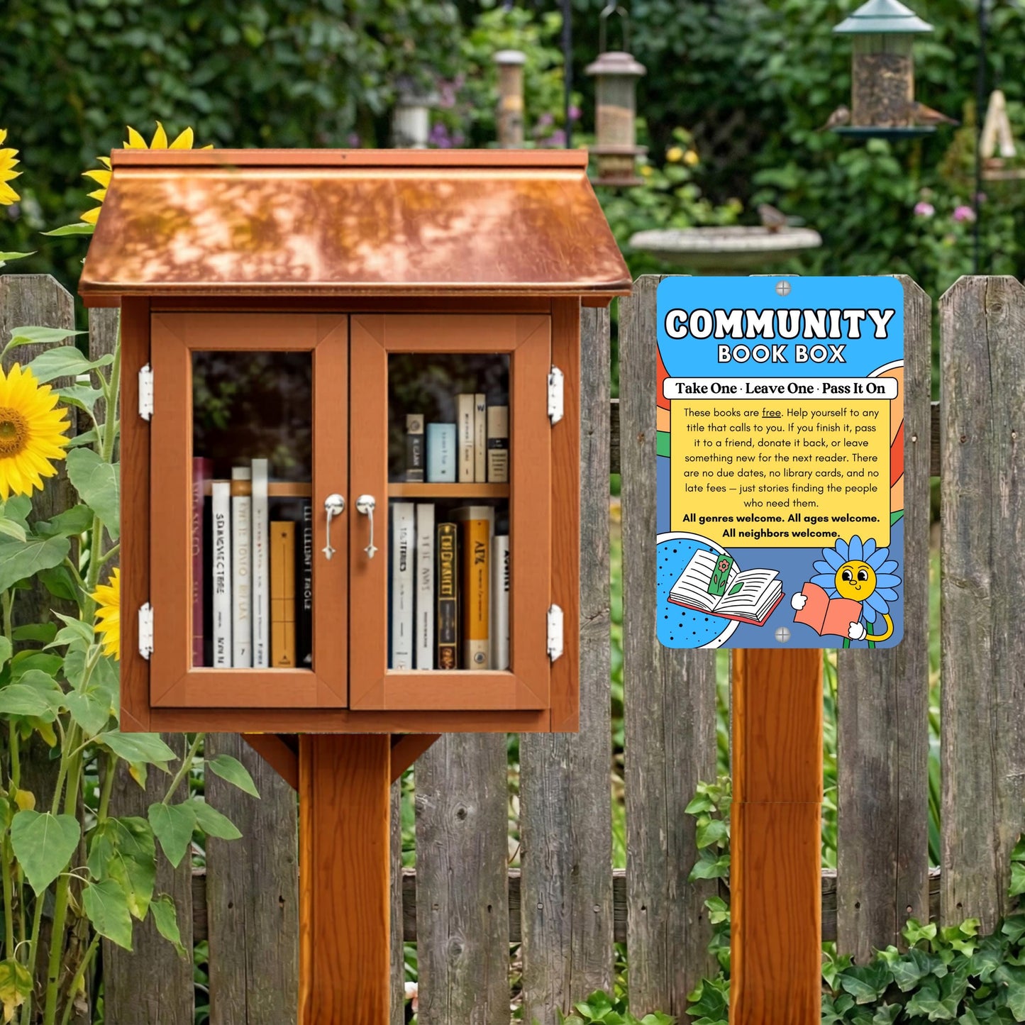 Community Book Box Sign
