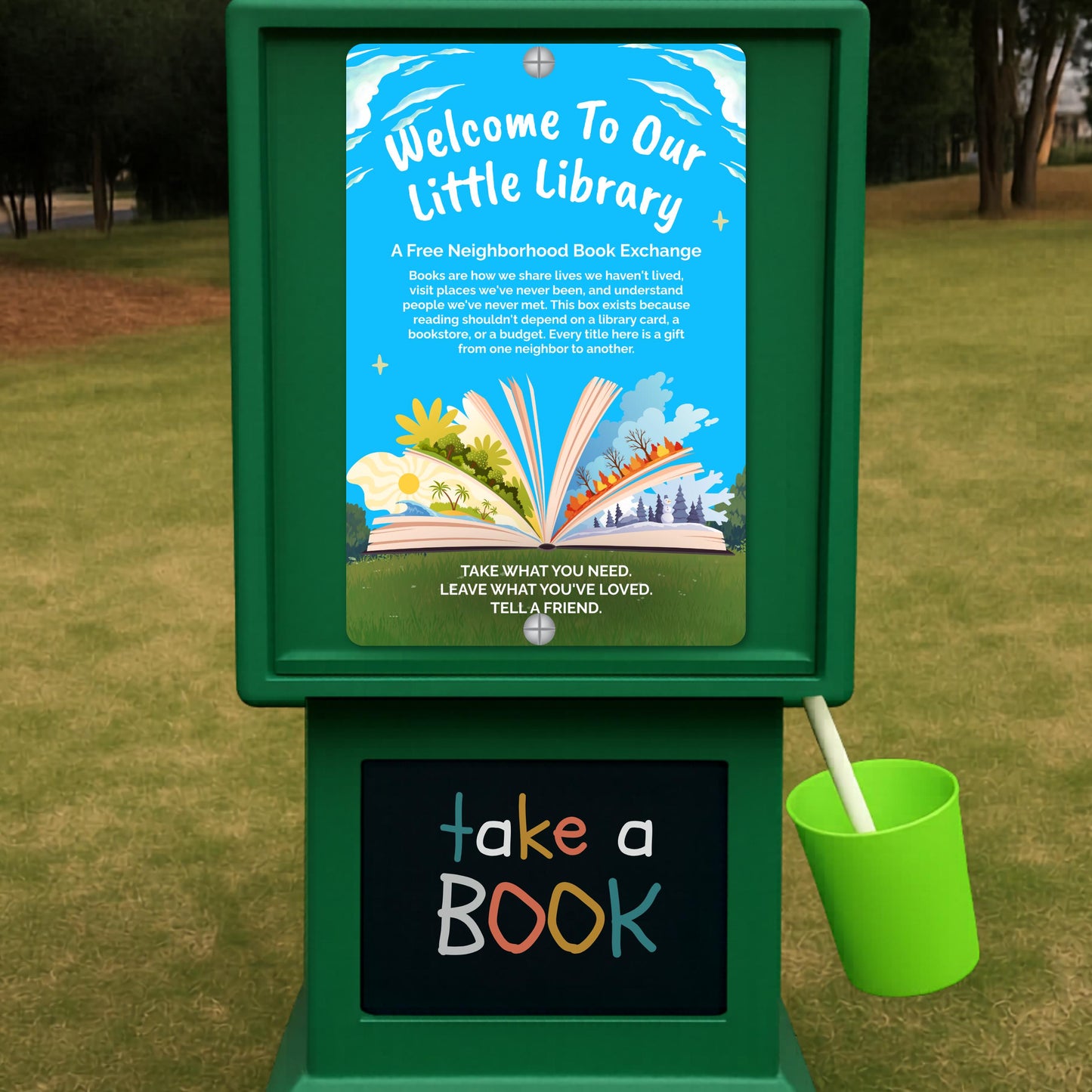 Library Welcome Sign