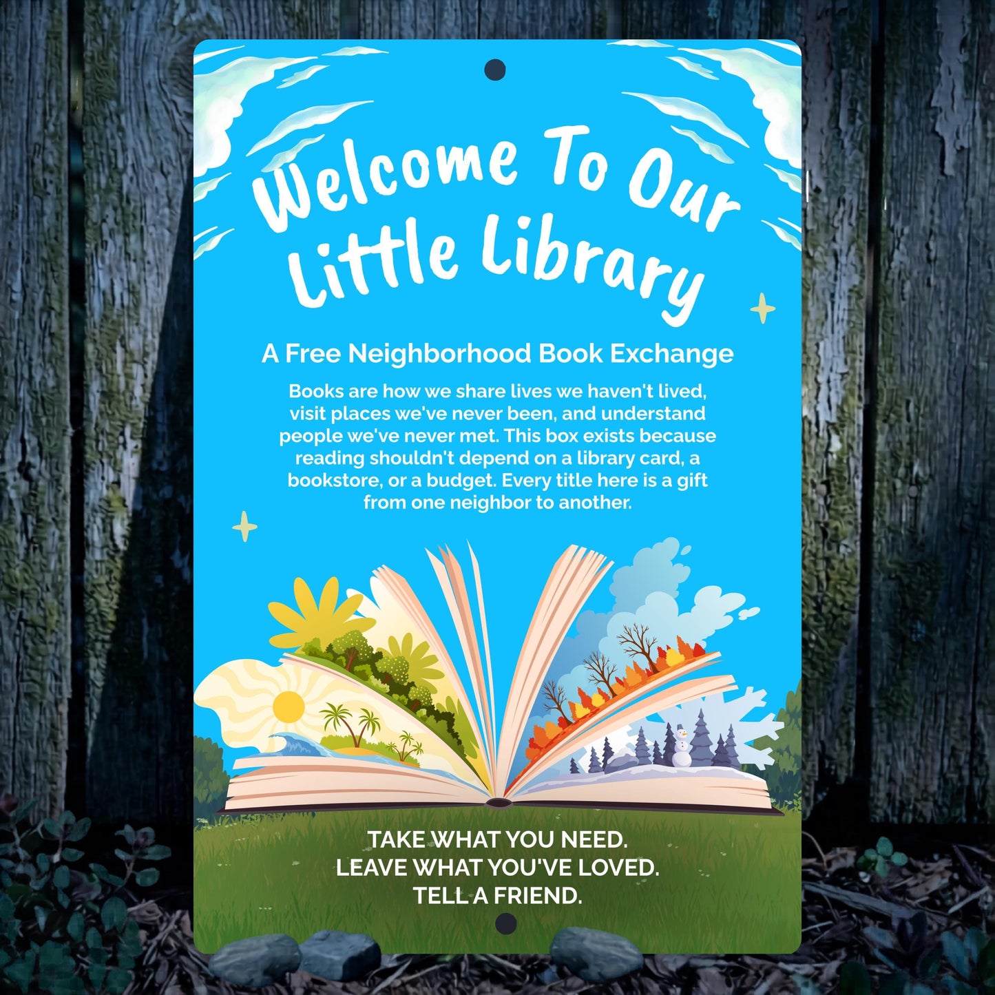 Library Welcome Sign