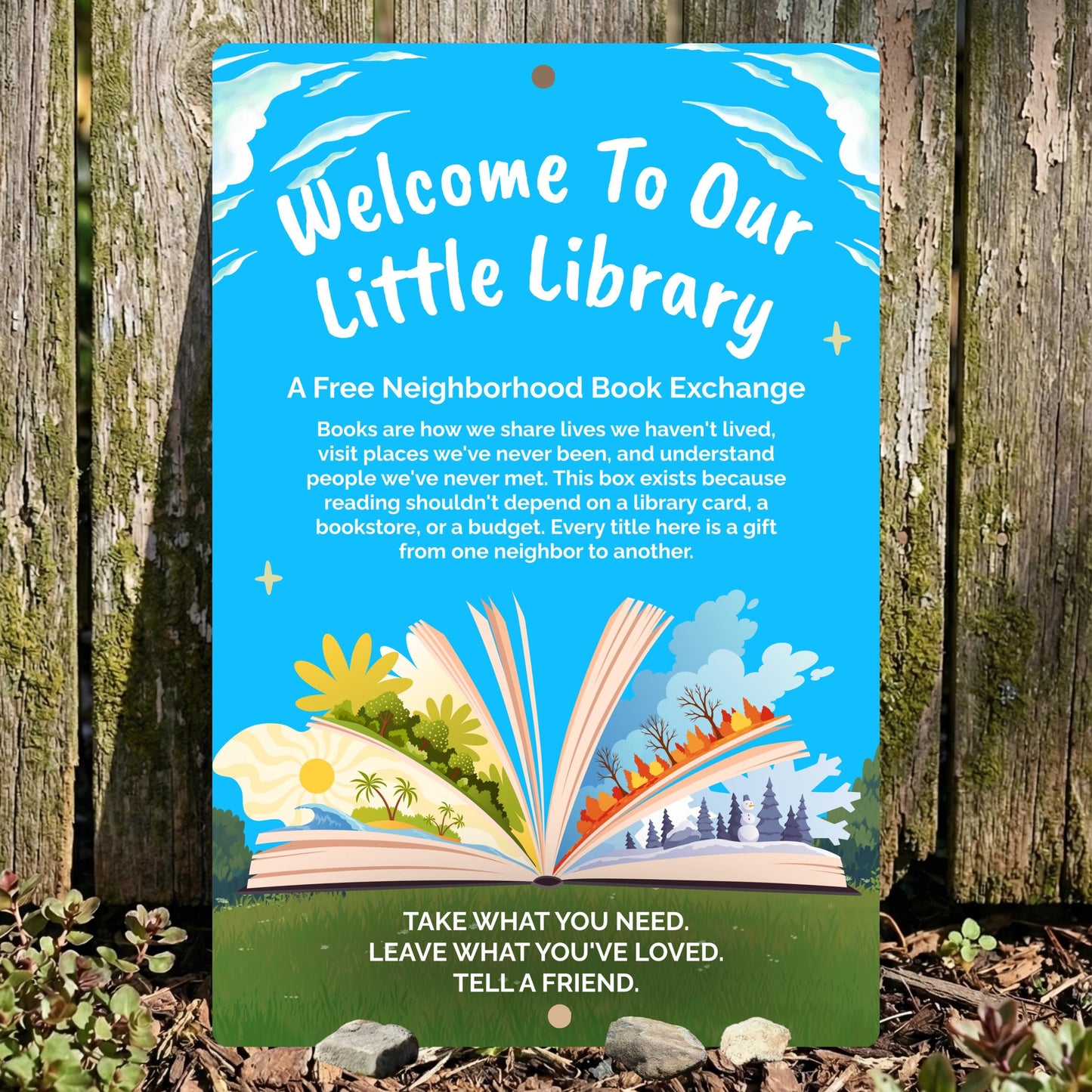 Library Welcome Sign