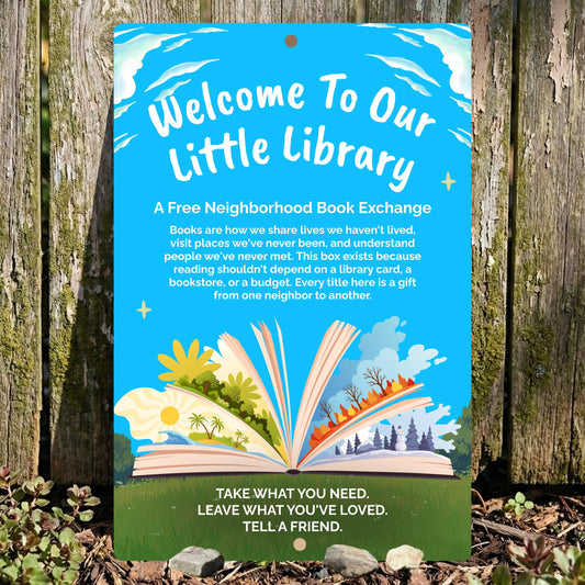 Library Welcome Sign