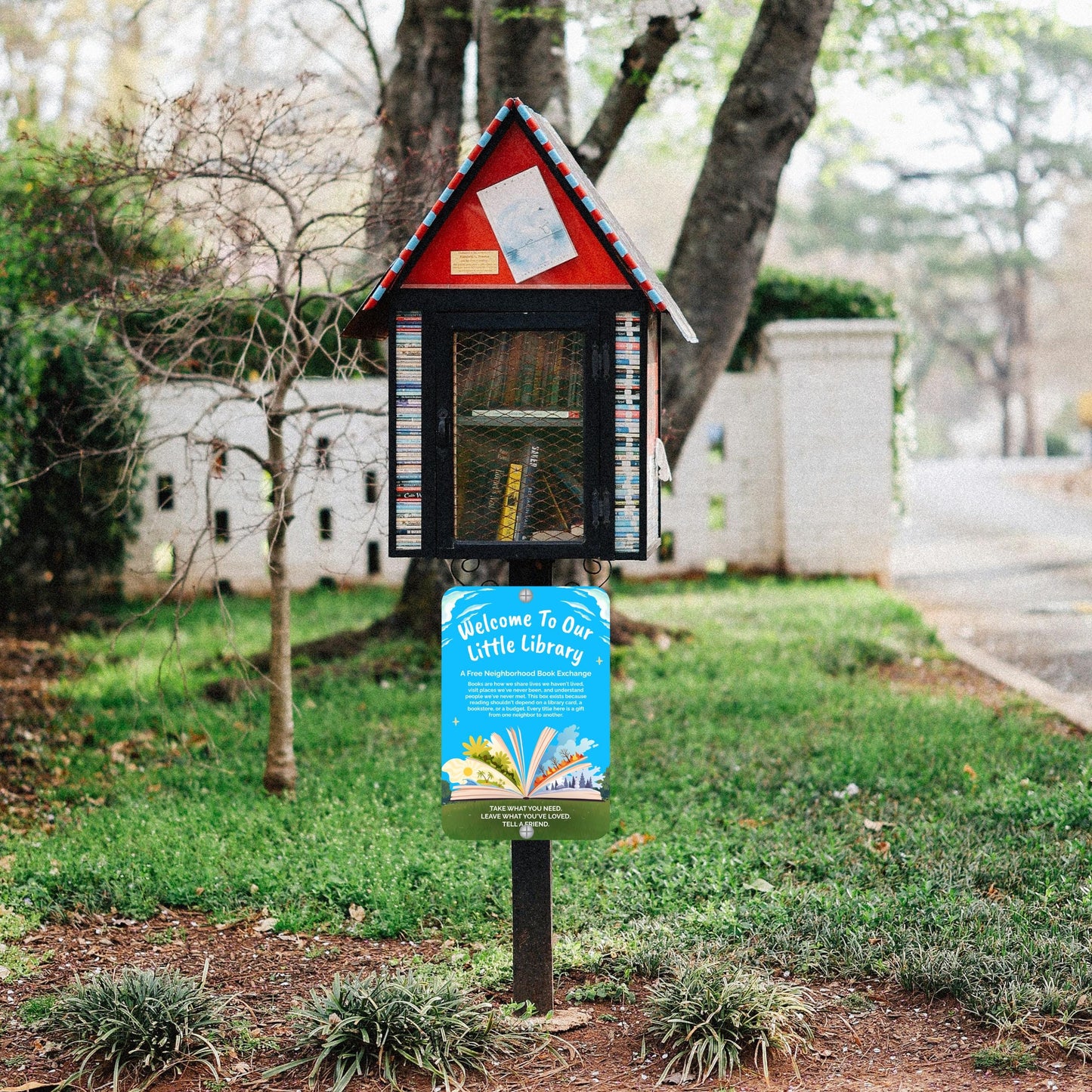 Library Welcome Sign