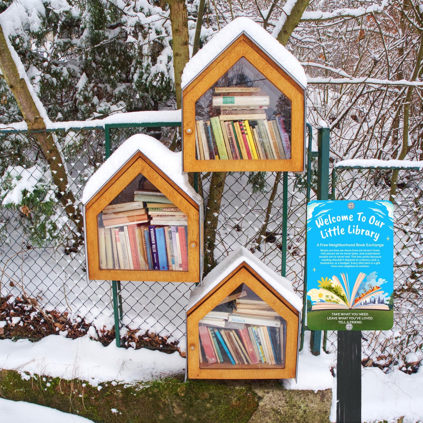 Library Welcome Sign