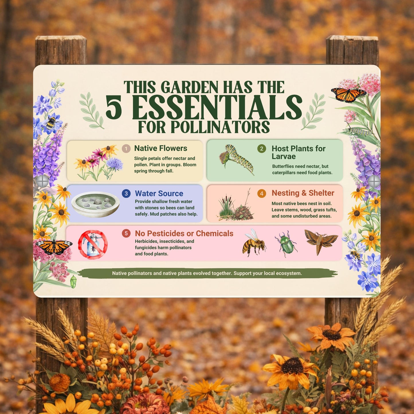 Pollinator Essentials Habitat Sign