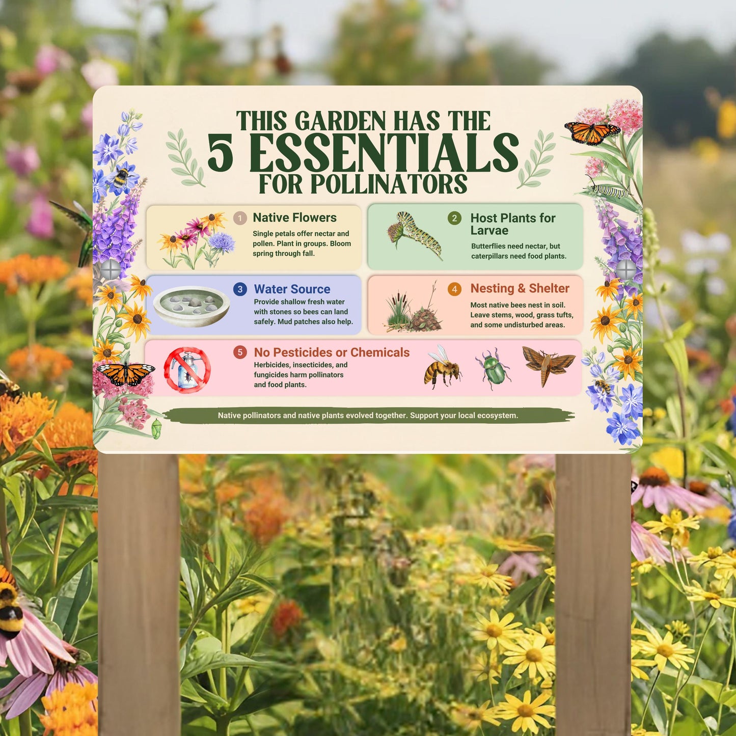 Pollinator Essentials Habitat Sign