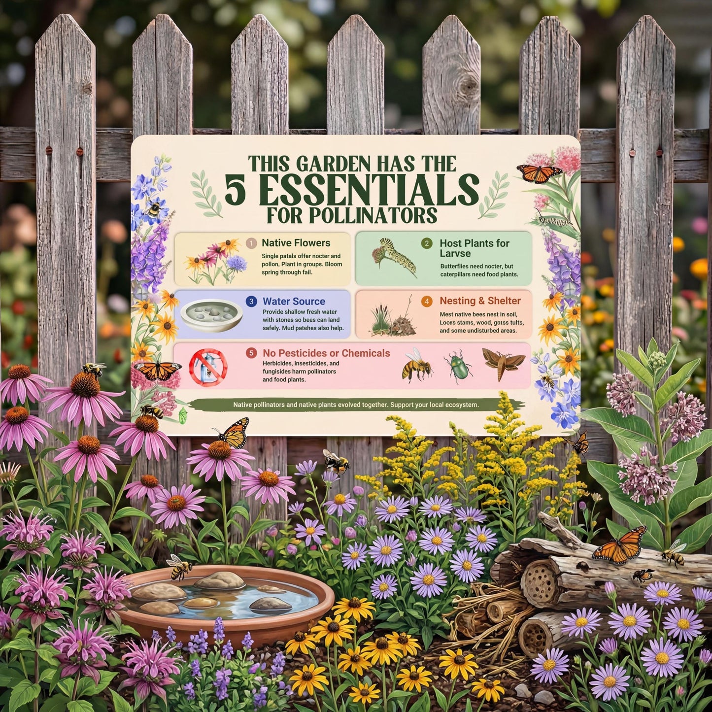 Pollinator Essentials Habitat Sign