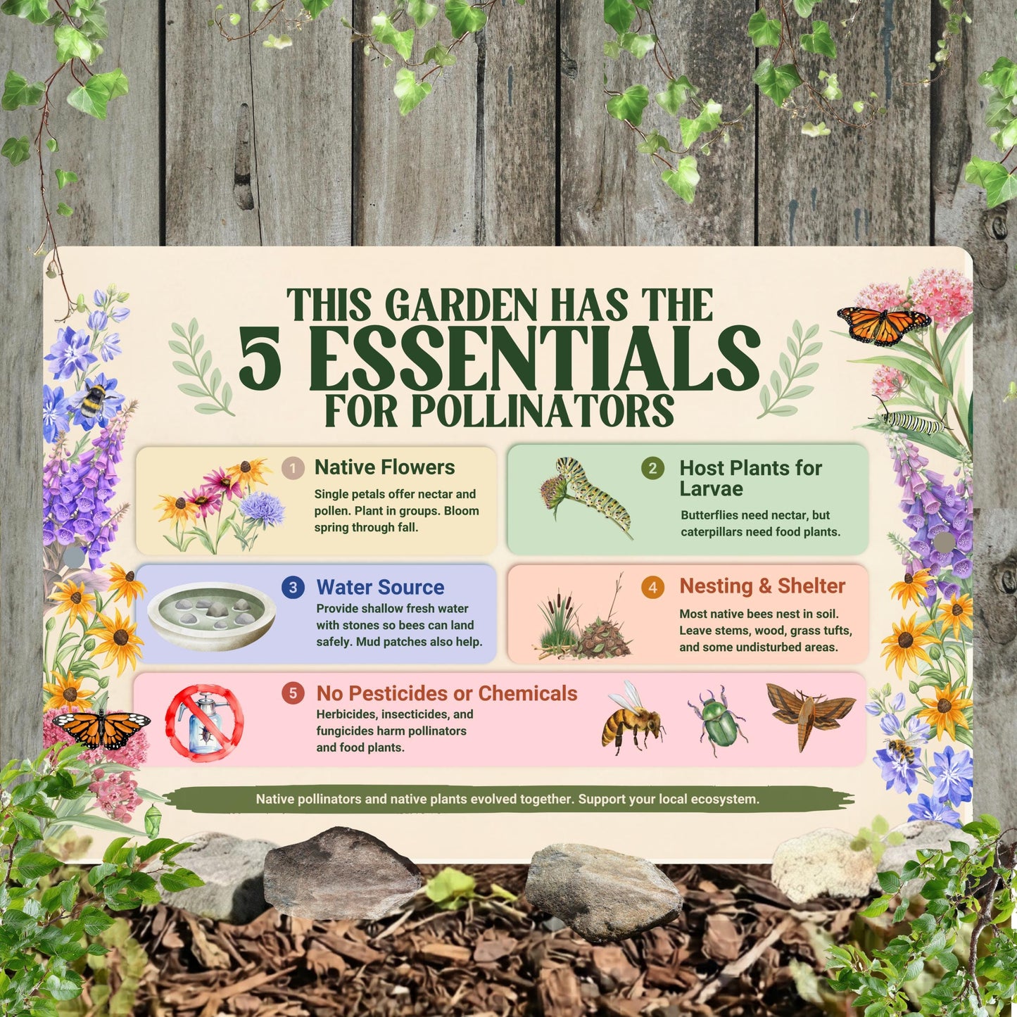 Pollinator Essentials Habitat Sign
