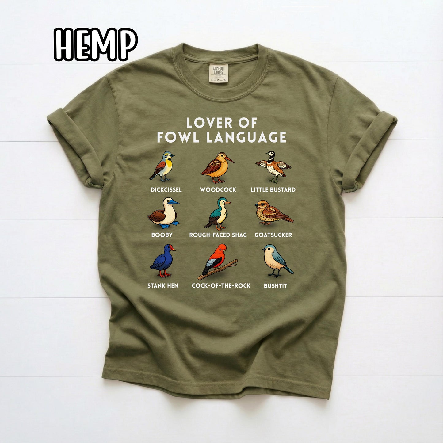 Lover of Fowl Language Birding Shirt, Raunchy T Shirt, Gift for Birders
