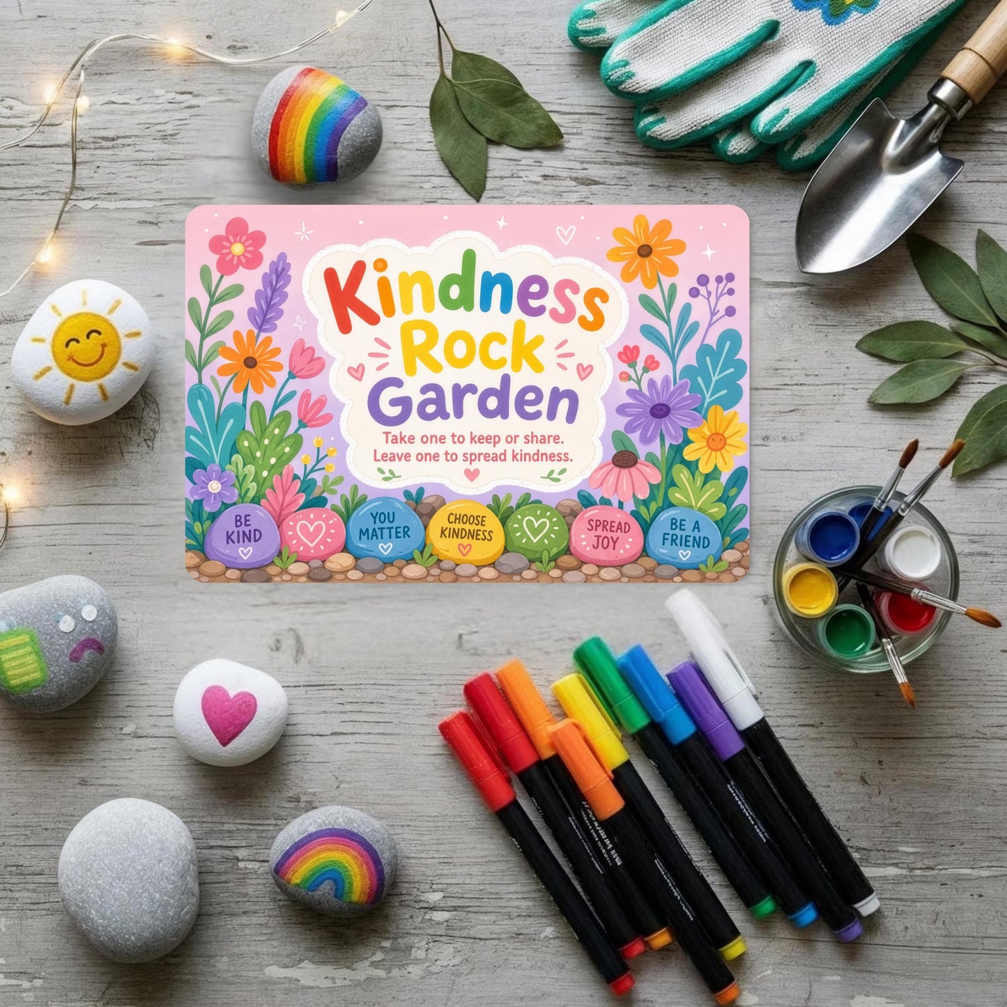 Kindness Rock Garden Sign