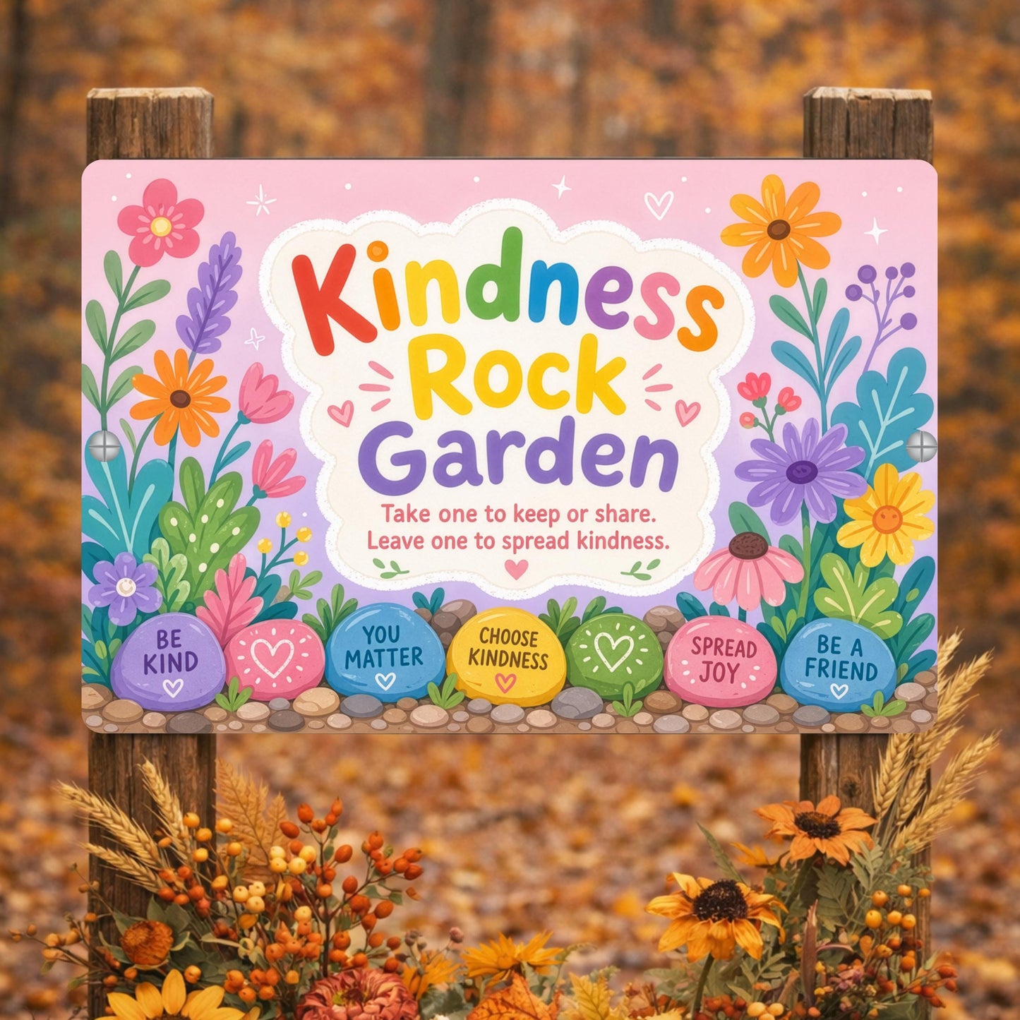 Kindness Rock Garden Sign