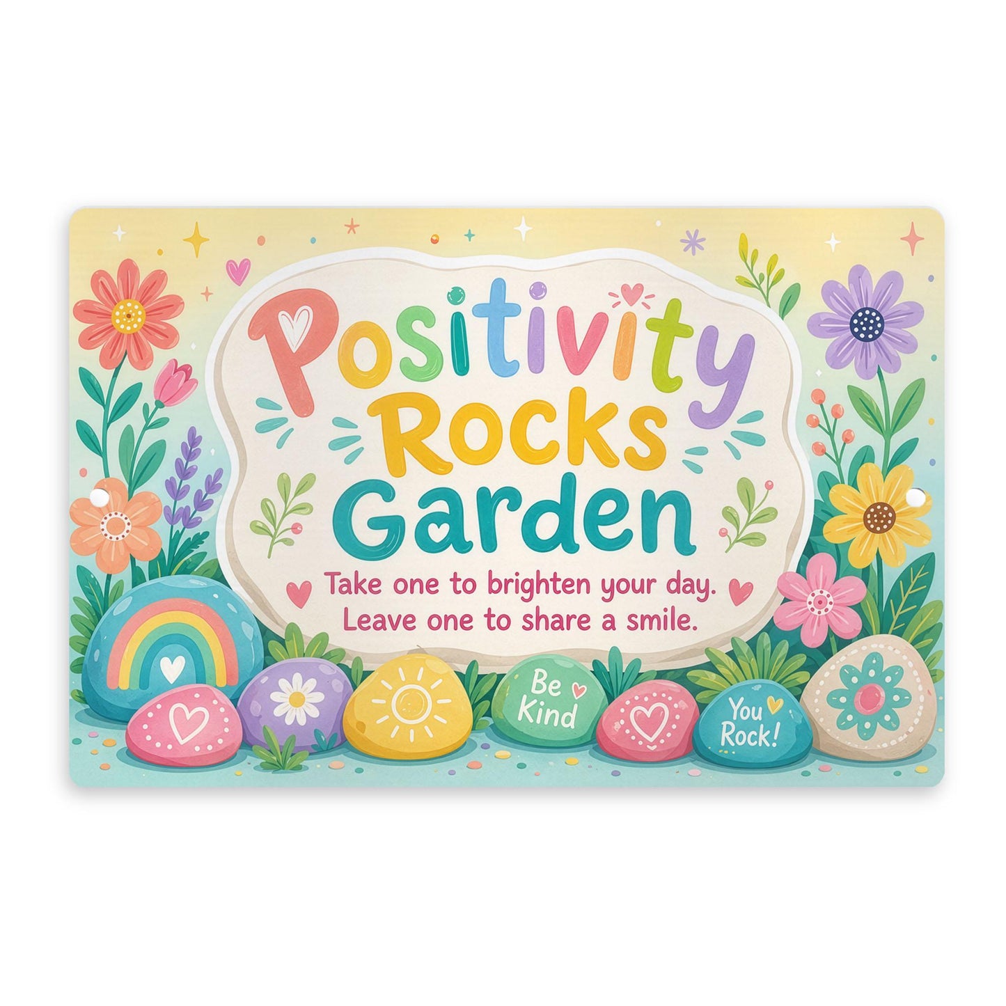 Positivity Rocks Garden Sign