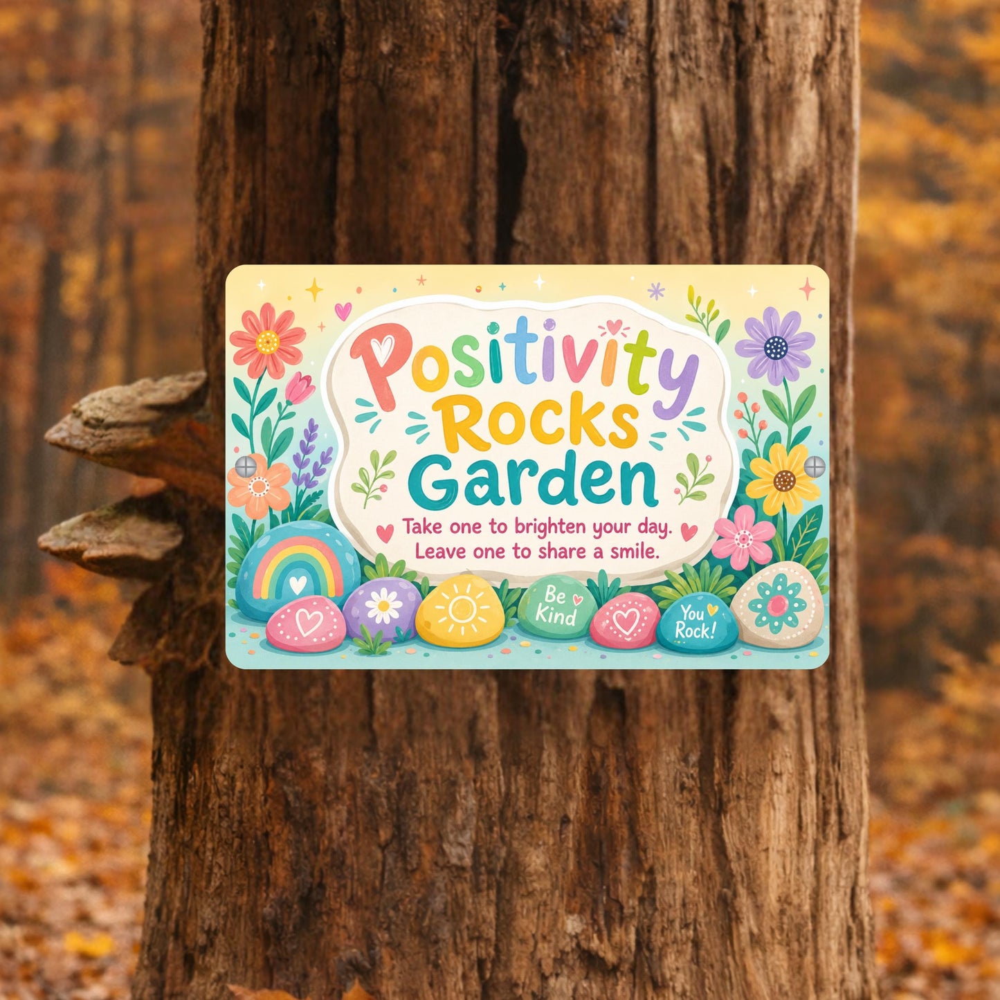 Positivity Rocks Garden Sign