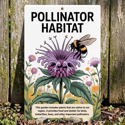 Native Plant Pollinator Habitat Sign