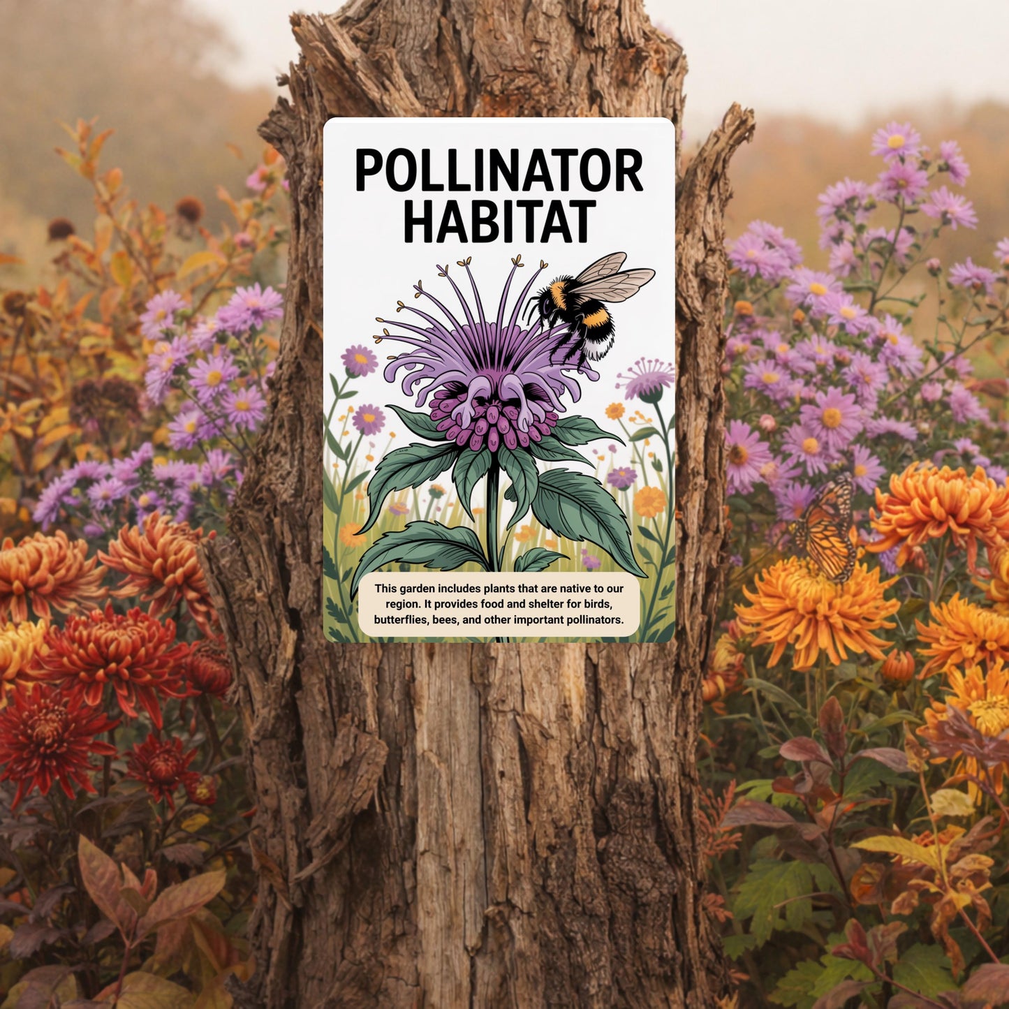 Native Plant Pollinator Habitat Sign