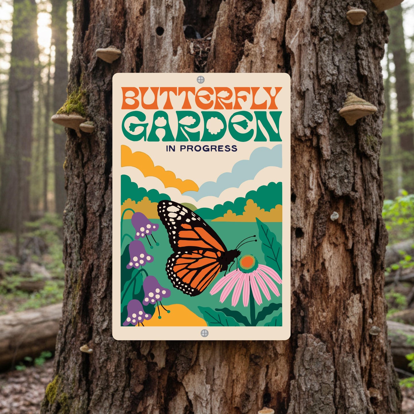Butterfly Garden In Progress Sign