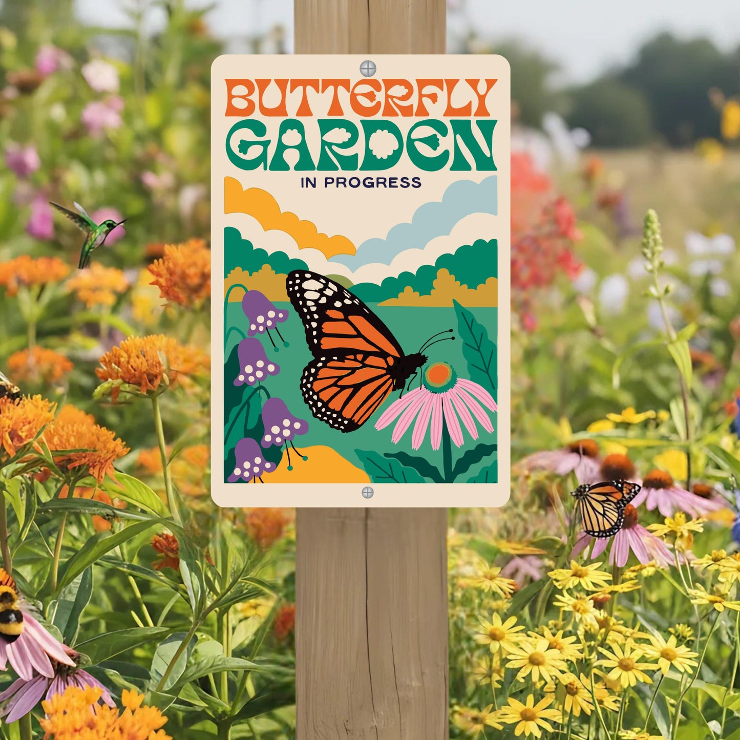 Butterfly Garden In Progress Sign